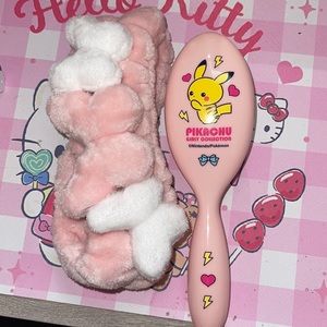 Kawaii Pikachu Brush & Butterfly Spa Headband